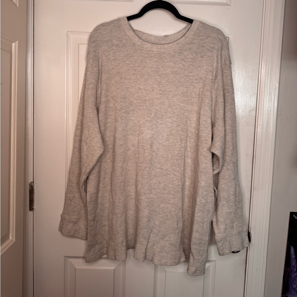 Men's Crewneck Sweater - Light Gray